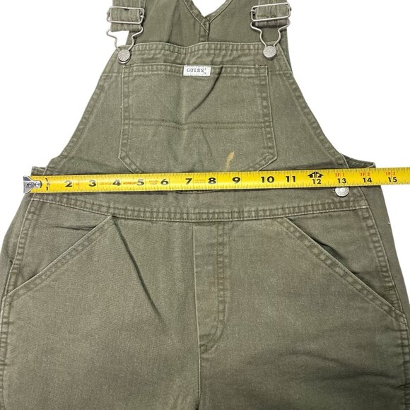 Vintage Guess Green Overalls 90s Y2K Embroidered Logo Kids Size 6Y - Picture 7 of 7